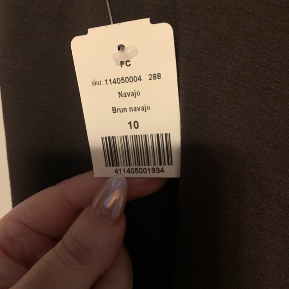 Danier Leather Chocolate Italian Leather Pants size 10 - Picture 4 of 6